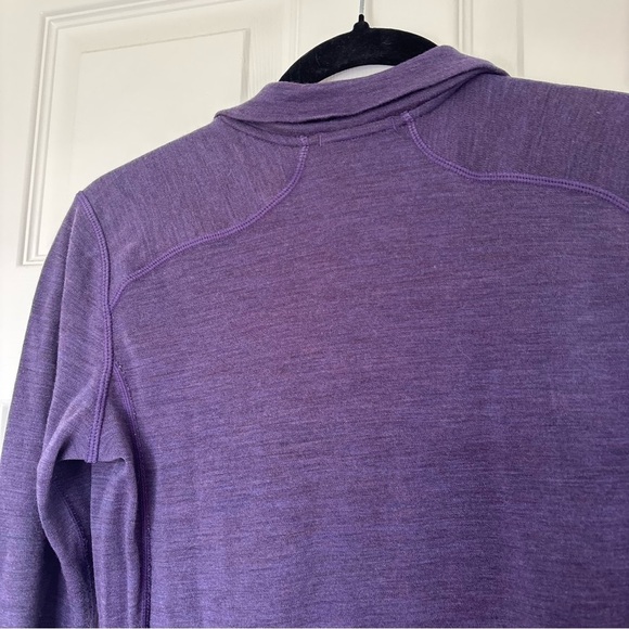 Smartwool Women's Purple Wool Quarter Zip Top Size Large - Picture 8 of 8